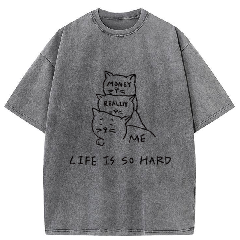 Tokyo-Tiger Life Is So Hard Washed T-Shirt