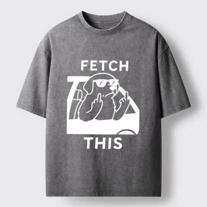 Tokyo-Tiger Sassy Dog With Sunglasses Washed T-Shirt