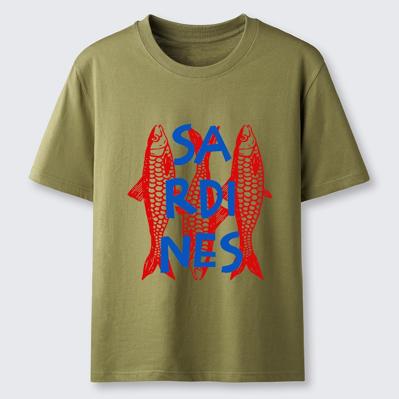 Tokyo-Tiger Vibrant Red Sardines Art Classic T-Shirt