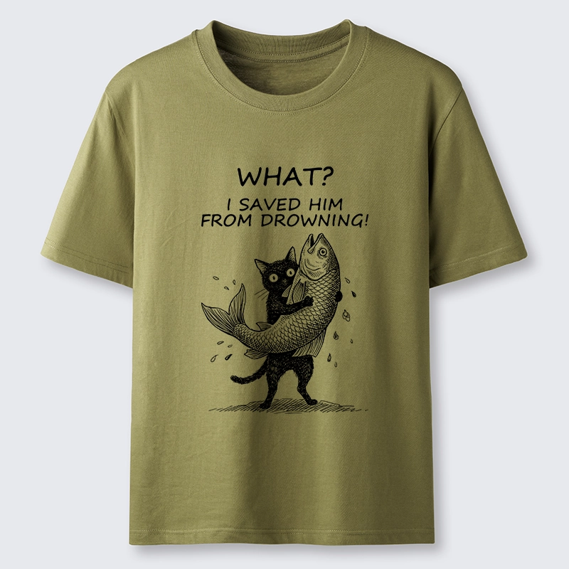 Tokyo-Tiger Cat Claims Fish Saving Meme Classic T-Shirt