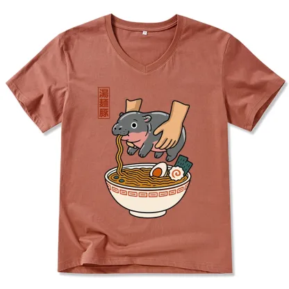 Tokyo-Tiger Noodles Got Me V-Neck Classic T-Shirt