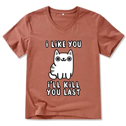 Tokyo-Tiger Cats And Humans Have A Love-hate Relationship V-Neck Classic T-Shirt