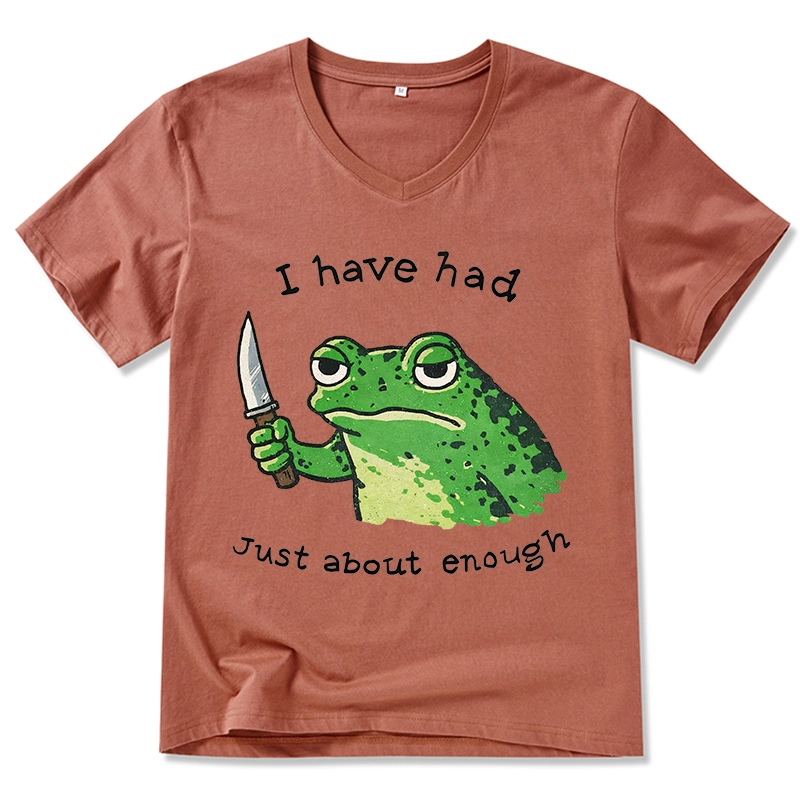 Tokyo-Tiger Impatient Frog V-Neck Classic T-Shirt