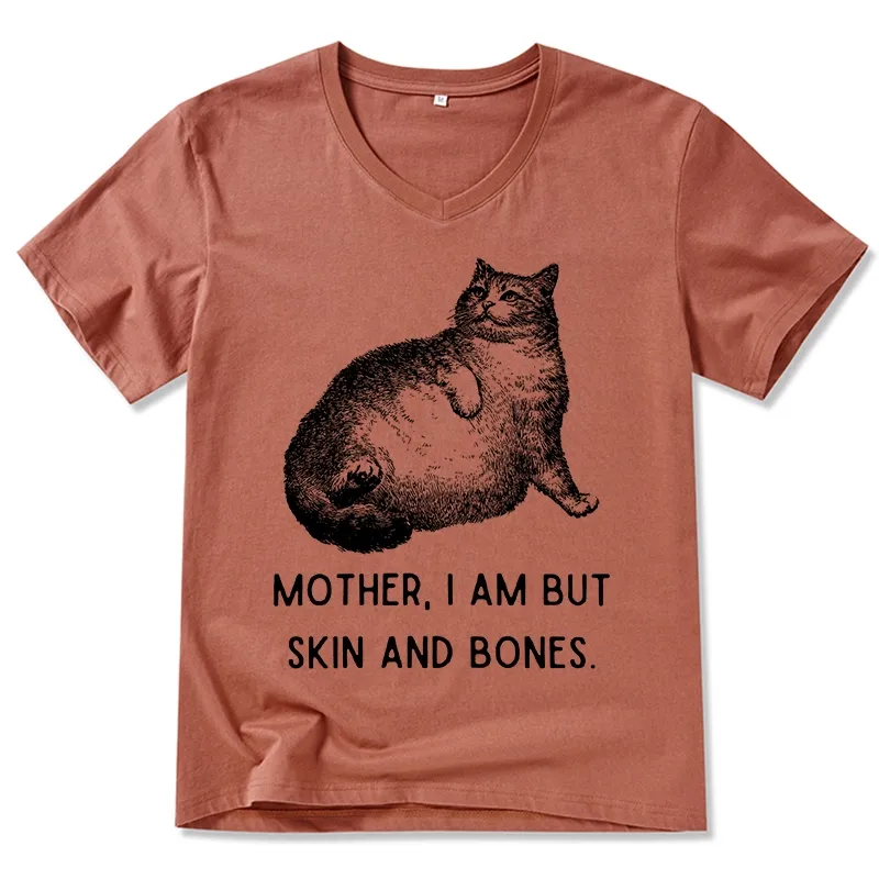 Tokyo-Tiger Skin & Bones Cat V-Neck Classic T-Shirt