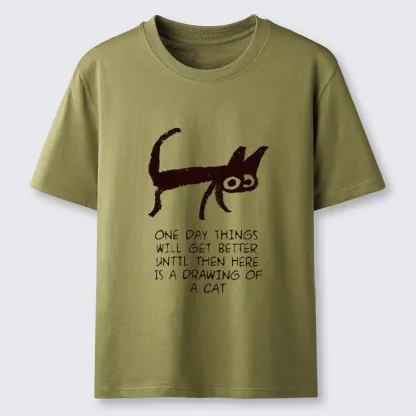 Tokyo-Tiger Cat Cheer Up Drawing Classic T-Shirt