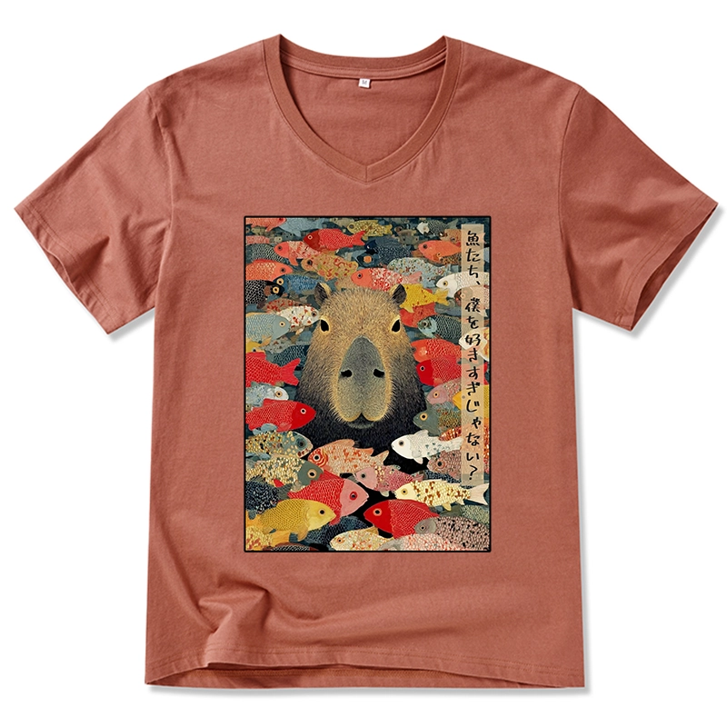 Tokyo-Tiger Am I Too Lovable? V-Neck Classic T-Shirt