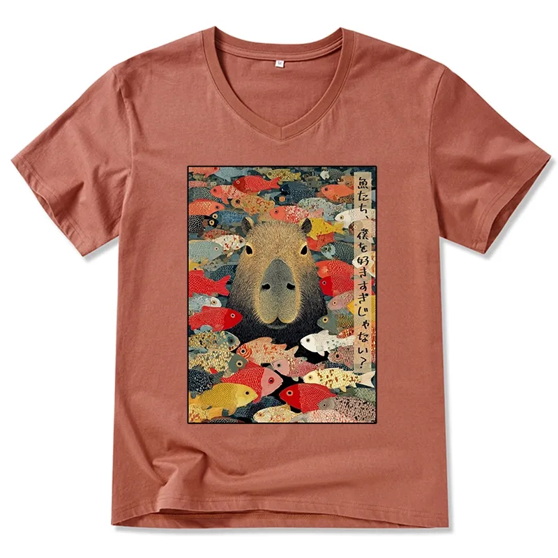 Tokyo-Tiger Am I Too Lovable? V-Neck Classic T-Shirt