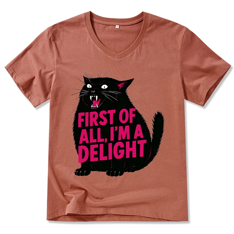 Tokyo-Tiger Roaring Black Cat V-Neck Classic T-Shirt