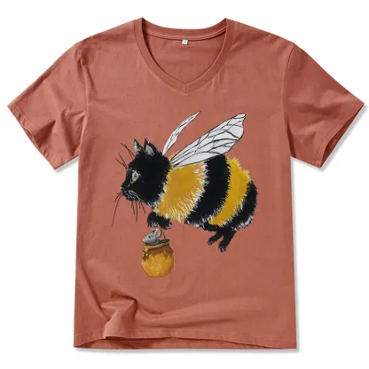 Tokyo-Tiger Catbee Funny V-Neck Classic T-Shirt