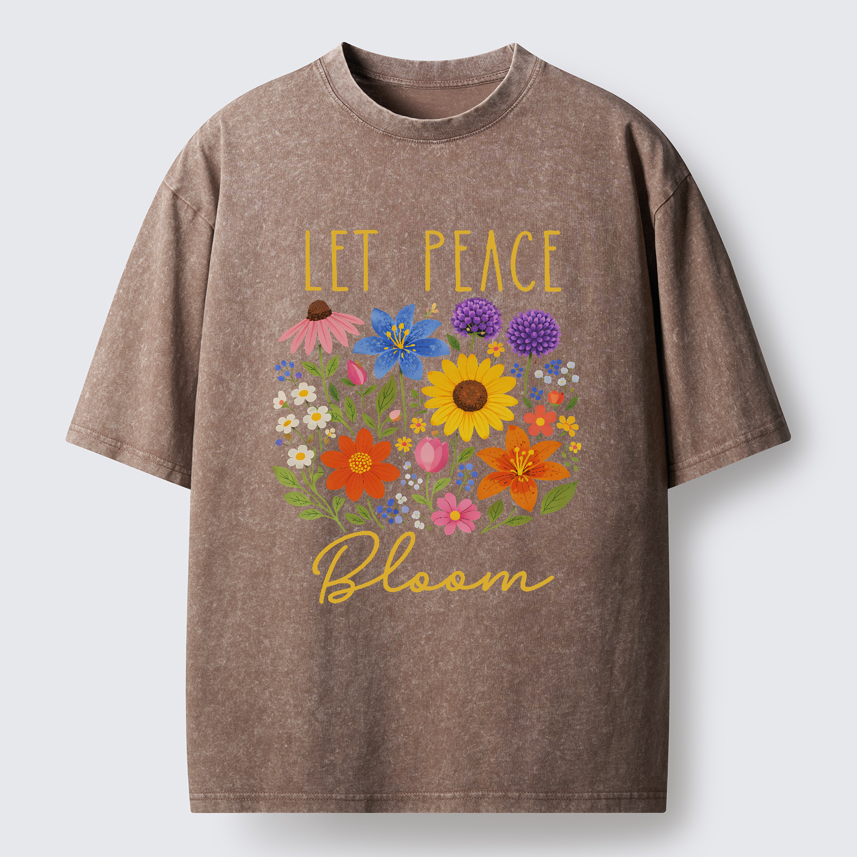 Tokyo-Tiger Let Peace Bloom Washed T-Shirt
