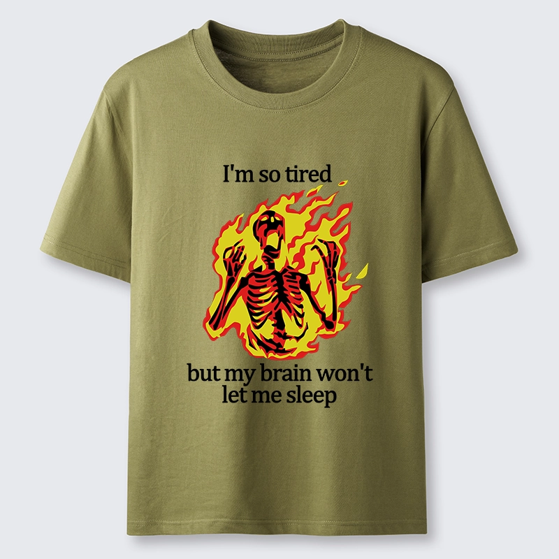Tokyo-Tiger Tired Skeleton On Fire Classic T-Shirt