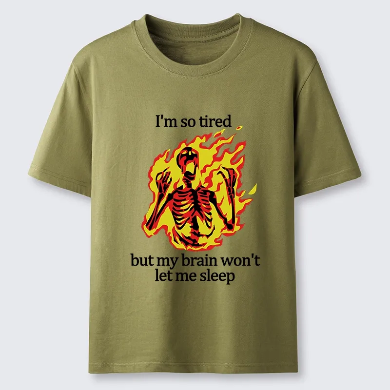 Tokyo-Tiger Tired Skeleton On Fire Classic T-Shirt