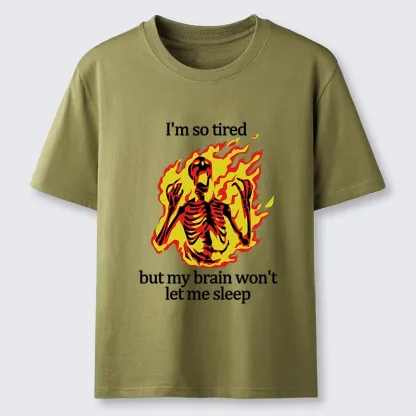 Tokyo-Tiger Tired Skeleton On Fire Classic T-Shirt