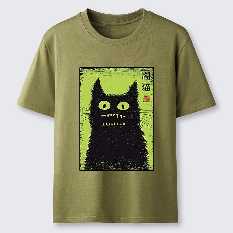 Tokyo-Tiger Spooky Black Cat Japanese Classic T-Shirt