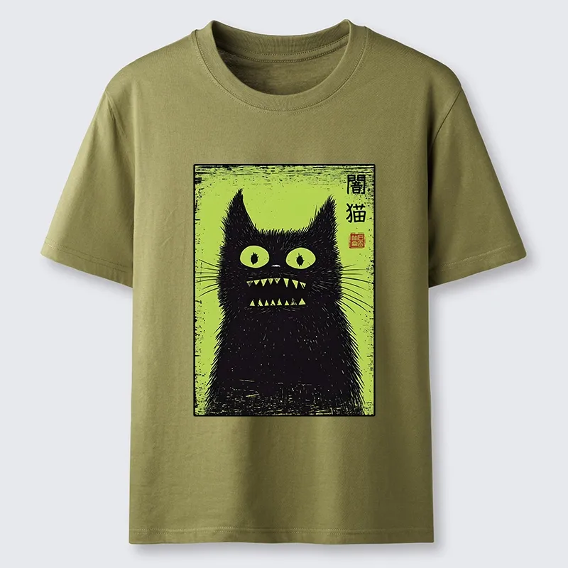Tokyo-Tiger Spooky Black Cat Japanese Classic T-Shirt