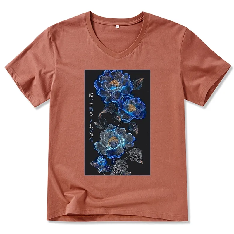 Tokyo-Tiger The Sea Of Flowers In The Darkness V-Neck Classic T-Shirt