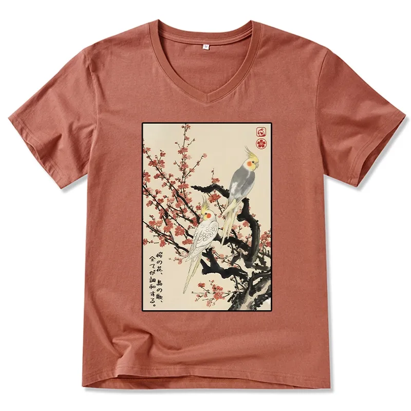Tokyo-Tiger Whispers of Silent Blossoms V-Neck Classic T-Shirt