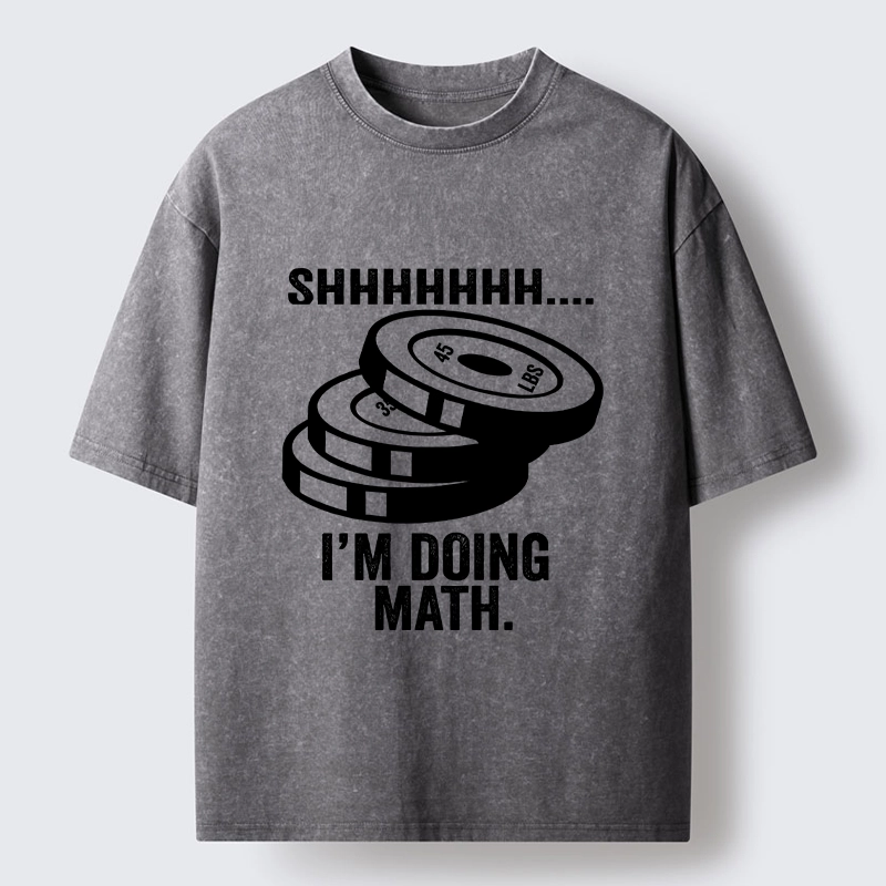 Tokyo-Tiger Shhh Im Calculating Weights Washed T-Shirt