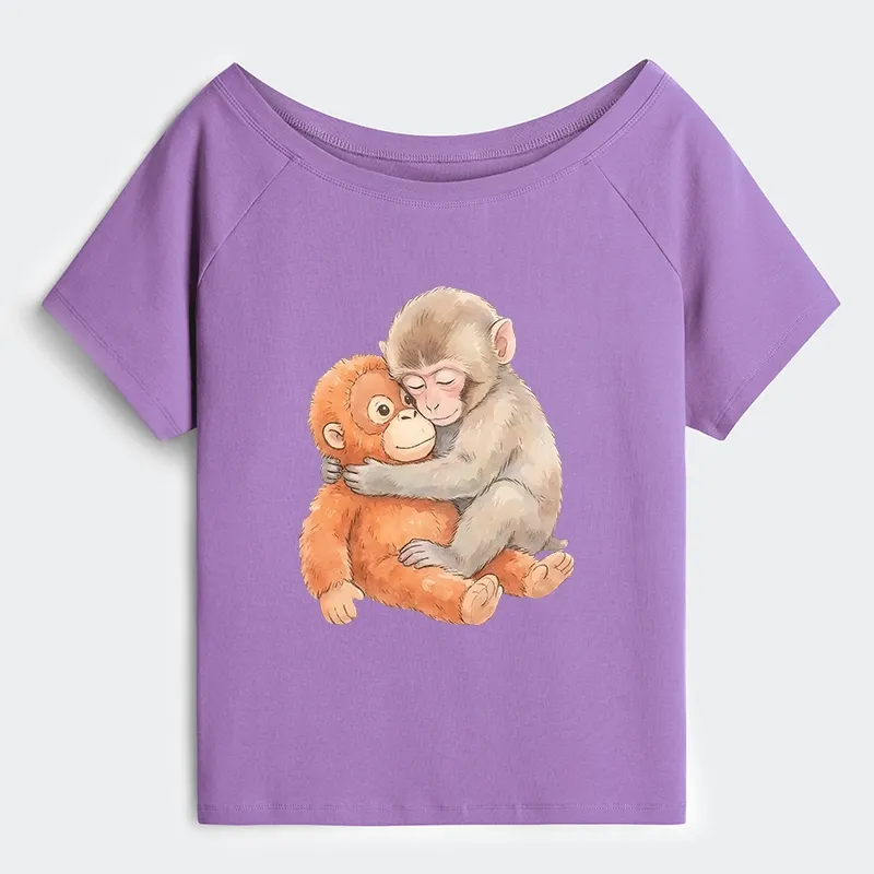 Tokyo-Tiger Poor Punch Off Shoulder T-Shirt