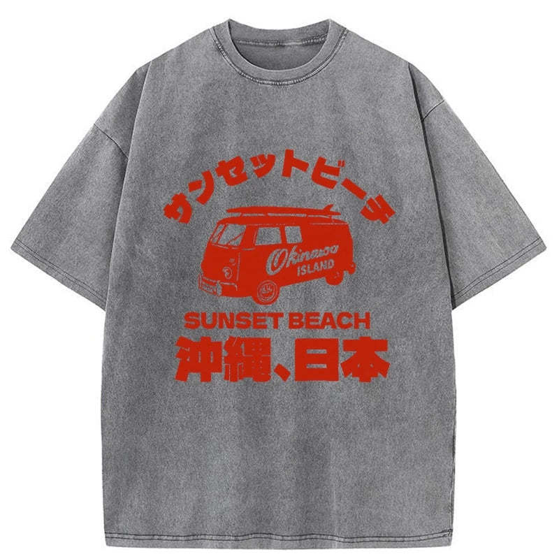 Tokyo-Tiger Okinawa Island Washed T-Shirt