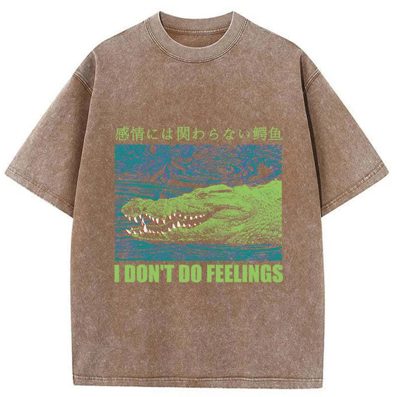 Tokyo-Tiger An Emotionless Crocodile Washed T-Shirt