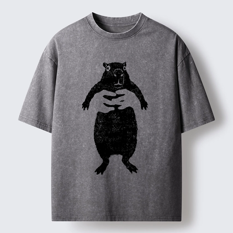 Tokyo-Tiger Cray Capy Capybara Meme Washed T-Shirt