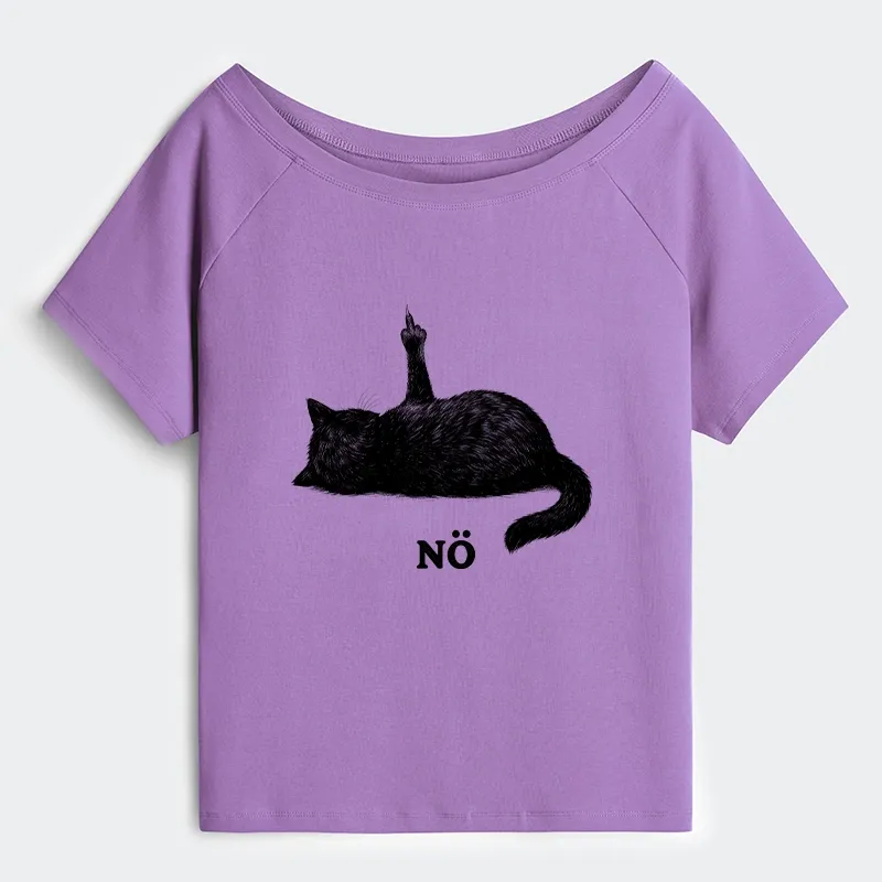 Tokyo-Tiger Cat Refused Off Shoulder T-Shirt