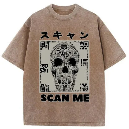 Tokyo-Tiger Please Scan Me Washed T-Shirt