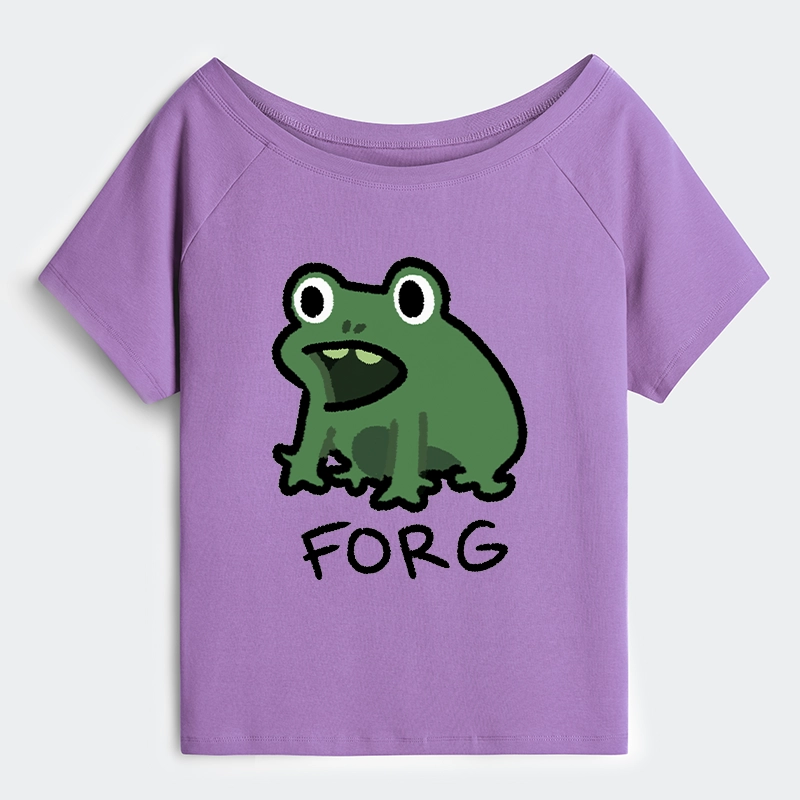 Tokyo-Tiger Funny Forg Japan Off Shoulder T-Shirt