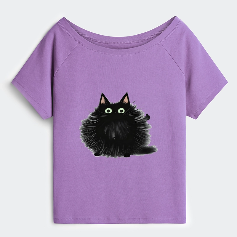 Tokyo-Tiger Cat's Approval Off Shoulder T-Shirt
