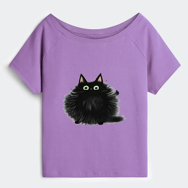 Tokyo-Tiger Cat's Approval Off Shoulder T-Shirt Sale