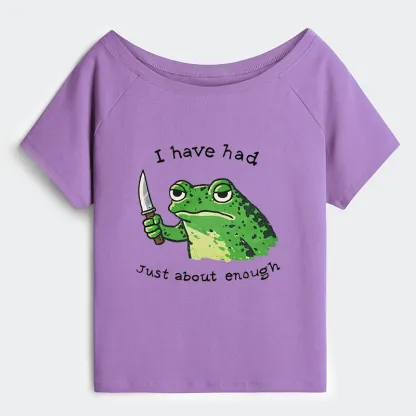 Tokyo-Tiger Impatient Frog Off Shoulder T-Shirt