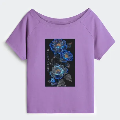 Tokyo-Tiger The Sea Of Flowers In The Darkness Off Shoulder T-Shirt