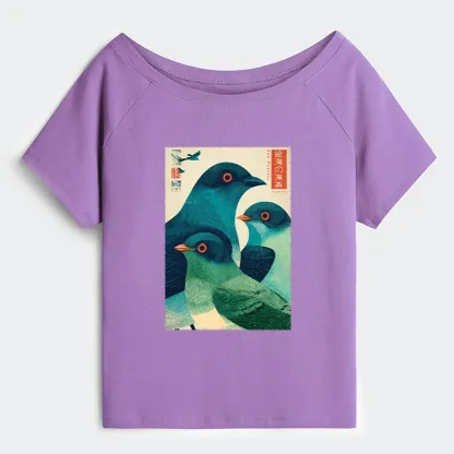 Tokyo-Tiger Petrels Of The Painted Sea Off Shoulder T-Shirt