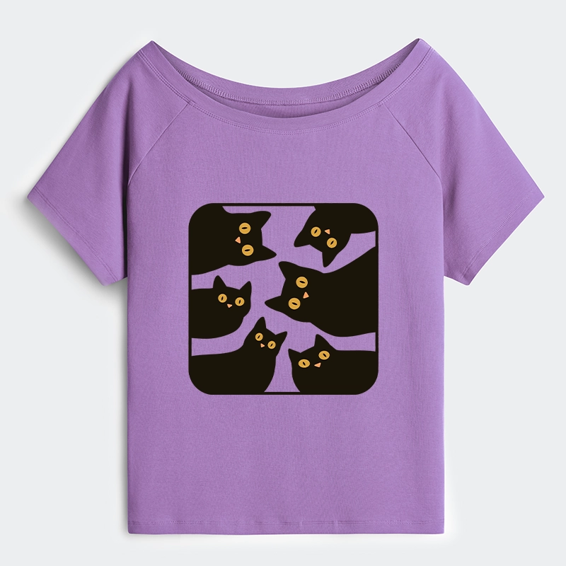 Tokyo-Tiger Cats Are Watching You Off Shoulder T-Shirt