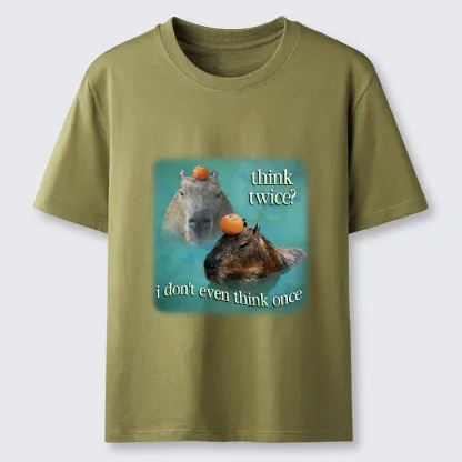 Tokyo-Tiger Capybara Think Twice Funny Meme Classic T-Shirt