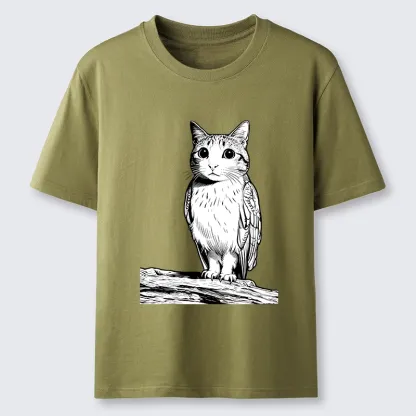 Tokyo-Tiger Funny Cat Owl Fusion Art Classic T-Shirt