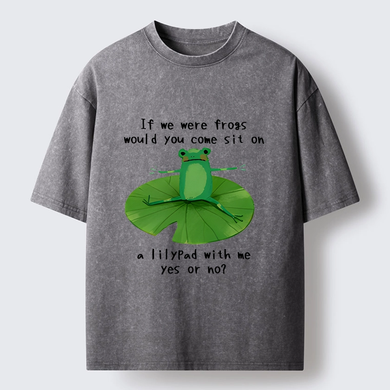 Tokyo-Tiger Frog Sit With Me Washed T-Shirt