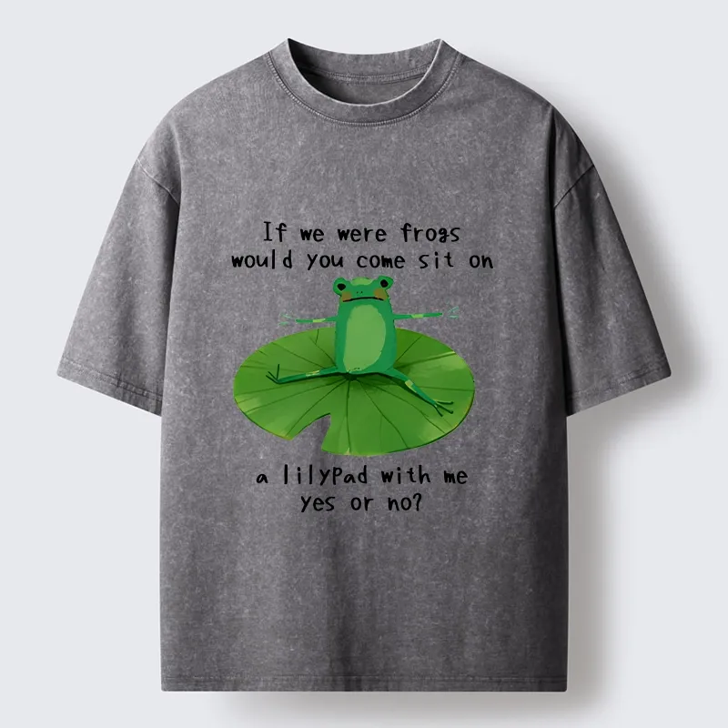 Tokyo-Tiger Frog Sit With Me Washed T-Shirt