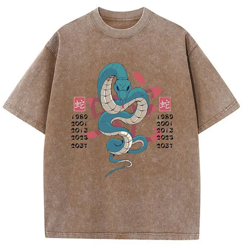 Tokyo-Tiger Celebrate The Years Of The Snake Washed T-Shirt