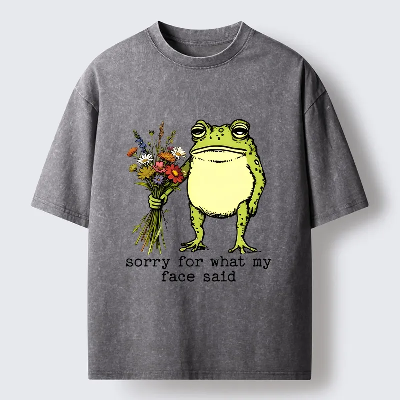 Tokyo-Tiger Frog Sorry Mode Activated Washed T-Shirt