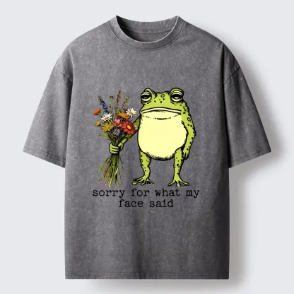 Tokyo-Tiger Frog Sorry Mode Activated Washed T-Shirt