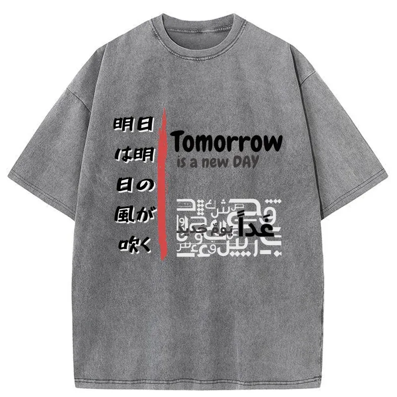 Tokyo-Tiger Japanese Proverb Washed T-Shirt