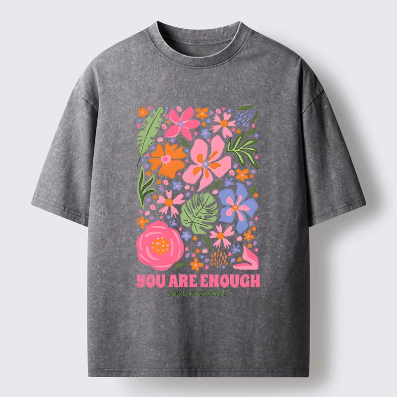 Tokyo-Tiger Flower Power Says You Got This Washed T-Shirt