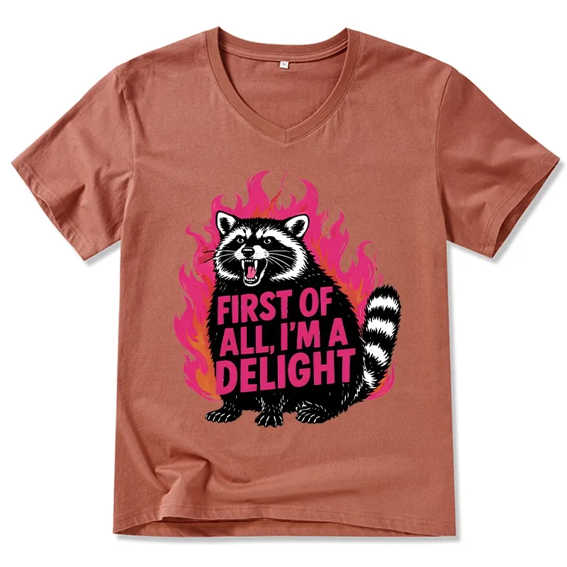 Tokyo-Tiger Angry Raccoon Funny V-Neck Classic T-Shirt