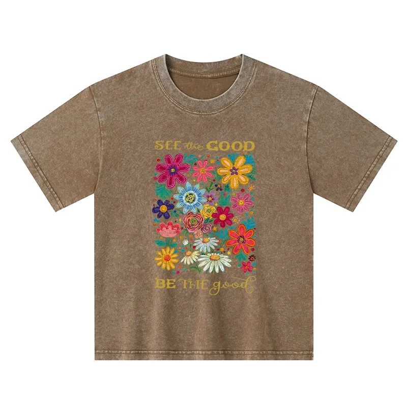 Tokyo-Tiger Flower：See The Good Be The Good Kids Washed T-Shirt