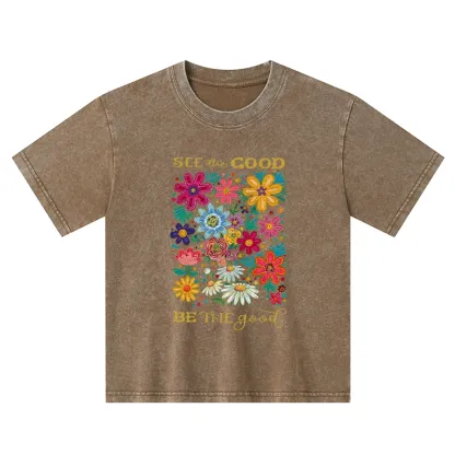 Tokyo-Tiger Flower：See The Good Be The Good Kids Washed T-Shirt