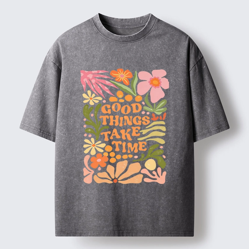 Tokyo-Tiger Good Things Come To Those Wait Washed T-Shirt