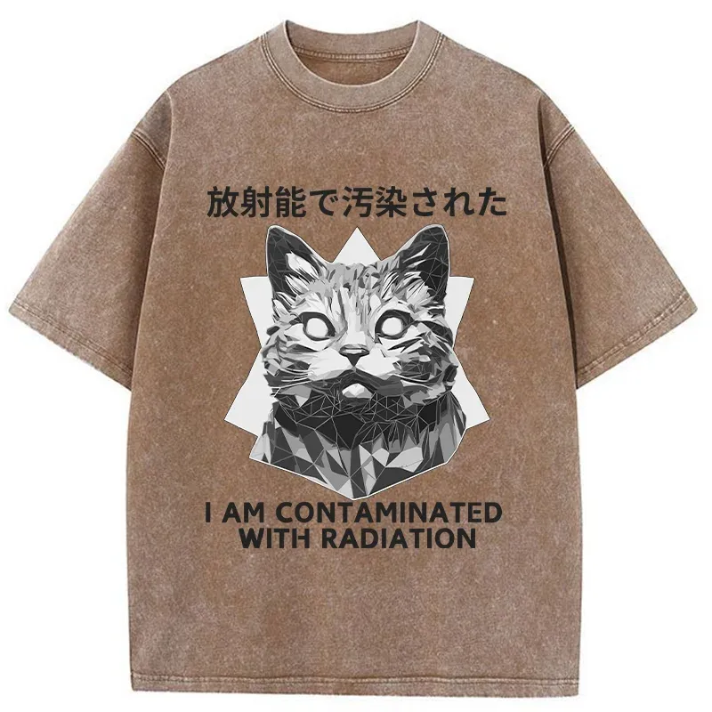 Tokyo-Tiger Mutated Cat Washed T-Shirt