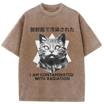 Tokyo-Tiger Mutated Cat Washed T-Shirt